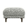 Wallace & Bay Jurie Black Abstract Ottoman