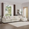 Modern Upholstered L Shape Modular Sectional Sofa, 4 Seater Sofa with with 1 Ottoman, Comfortable Corduroy Fabric Couch Sofa