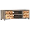 TV Stand Gray 47.2"x11.8"x15.7" Solid Wood Mango