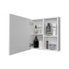 Morenci Medicine Cabinet With Included Mirror And 1 Door, White