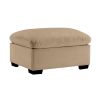 Cloudies Storage Ottoman Tan Velvet