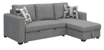 Wallace & Bay Pensole Gray Reversible Pop-Up Sleeper Sectional