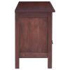 TV Stand Classical Brown 39.4"x11.8"x17.7" Solid Wood Mahogany