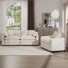Modern Living Room Sofa Two-Piece Set, Suitable for Living room , Set of 2 Sofa Set with a Single Sofa and a 2 Seater Sofa,Light Beige Corduroy