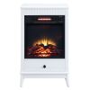 White Fireplace with 1 Drawer