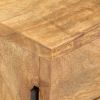 TV Cabinet White 46.5"x11.8"x15.7" Solid Sheesham Wood