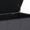 Dover - Storage Ottoman Bench - Slate Grey