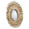 27" in Sunburst Design Wall Mirror Decorative Golden Finish for Entryway, Modern Living room