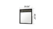 Selena Modern & Contemporary Mirror Made with Wood in Black and Natural