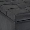 Harrison - Coffee Table Storage Ottoman - Distressed Black