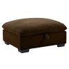Corduroy Fabric Ottomans Footrest to Combine with 2 Seater Sofa, 3 Seater Sofa and 4 Seater Sofa, Brown Corduroy