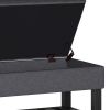 Cosmopolitan - Storage Ottoman Bench with Open Bottom - Slate Grey