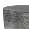Johnsen - Metal Coffee Table - Antique Silver