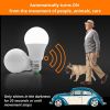 2 Pack Motion Sensor Light Bulb Radar Outdoor Indoor Daylight Motion Activated Dusk to Dawn Bulbs for Porch Garage Basement Stairwell 4500K E26 A19 LE