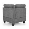 Corner Sofa for Modular Sectional,Grey Chenille (31.5"x31.5"x36.5")