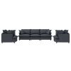 [New+Video] 94*35" 3 Seat Sofa Module for Modular Sectional Sofa,Wide Seat,Chenille Cloud Couch with Throw Pillows