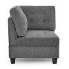 Corner Sofa for Modular Sectional,Grey Chenille (31.5"x31.5"x36.5")