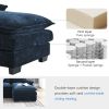 [VIDEO provided][New]110*55" Modern U-shaped Sectional Sofa with Waist Pillows,6-seat Upholstered Symmetrical Sofa Furniture