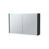 Black Medicine Cabinet with Included Mirrors and 2 Doors