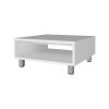 White Coffee Table with Open Storage