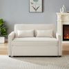 Modern Linen Convertible Loveseat Sleeper Sofa Couch with Adjustable Backrest