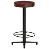 Bar Stools 2 pcs 26" Real Leather
