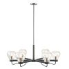 6-Light Chandelier with Bowl Shaped Glass Shades