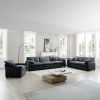 3 Piece Comfortable Oversized Sectional Sofa, One Single Sofa and One 2-Seater Sofa and One 3-Seater Sofa ,Grey Corduroy Deep Seat Sofa