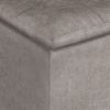 Rockwood - Cube Storage Ottoman with Tray - Distressed Grey Taupe