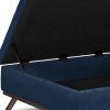 Owen - Square Coffee Table Storage Ottoman - Distressed Dark Blue
