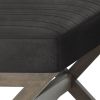 Salinger - Large Ottoman Bench - Distressed Black