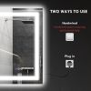 HOMCOM LED Bathroom Mirror with Lights, 39" x 32" Backlit Front Lit LED Mirror for Bathroom, Anti-Fog, Memory, Infinite Color Temperature