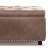 Hamilton - Storage Ottoman - Distressed Umber Brown