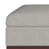 Owen - Square Coffee Table Storage Ottoman - Cloud Grey