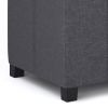 Dover - Storage Ottoman Bench - Slate Grey