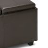 Avalon - Storage Ottoman - Chocolate Brown