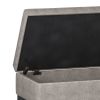 Cosmopolitan - Storage Ottoman Bench with Open Bottom - Distressed Grey Taupe
