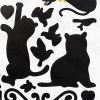 wCats & Lamp - Large Wall Decals Stickers Appliques Home Decor