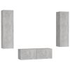 3 Piece TV Cabinet Set Concrete Gray Engineered Wood