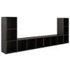 TV Cabinets 4 pcs High Gloss Black 42.1"x13.8"x14.6" Engineered Wood