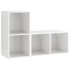 TV Cabinets 2 pcs High Gloss White 28.3"x13.8"x14.4" Engineered Wood