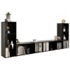 TV Cabinets 4 pcs Black 42.1"x13.8"x14.6" Engineered Wood