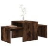 Coffee Table Set Smoked Oak 39.4"x18.9"x15.7" Engineered Wood