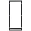 Firewood Rack Black 17.3"x7.9"x39.4" Steel