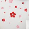 Red Warm Flower - Large Wall Decals Stickers Appliques Home Decor