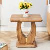 Modern Minimalist Wood Texture Sticker-Patterned MDF Square Coffee Table. Add a quiet and cozy atmosphere to your home.Wood color,MDF coffee table