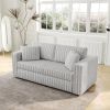 75.6" Soft Rabbit Plush Modular 2-person Sofa - Highly Comfortable with Distinctive Design. Perfect for Bedroom & Living Room. Light gray. Modern & Pl