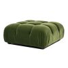 Marcel 36" Bubble Modular Modern Cocktail Ottoman, Olive Green Performance Velvet