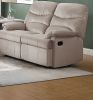 Luxurious Velvet Light Brown Color 2-Seater Manual Recliner Loveseat Couch Manual Motion Plush Armrest Living Room Furniture 1pc Loveseat Couch