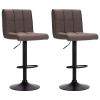 Bar Stools 2 pcs Taupe Fabric